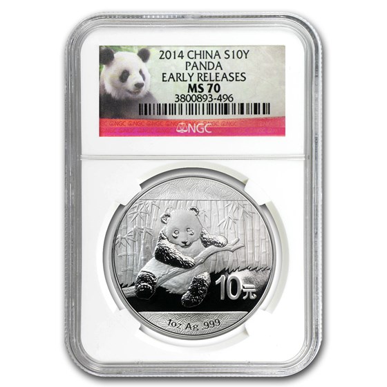 2014 China 1 oz Silver Panda MS-70 NGC (Early Releases) 2014 China 1 oz Silver Panda MS-70 NGC (Early Releases)